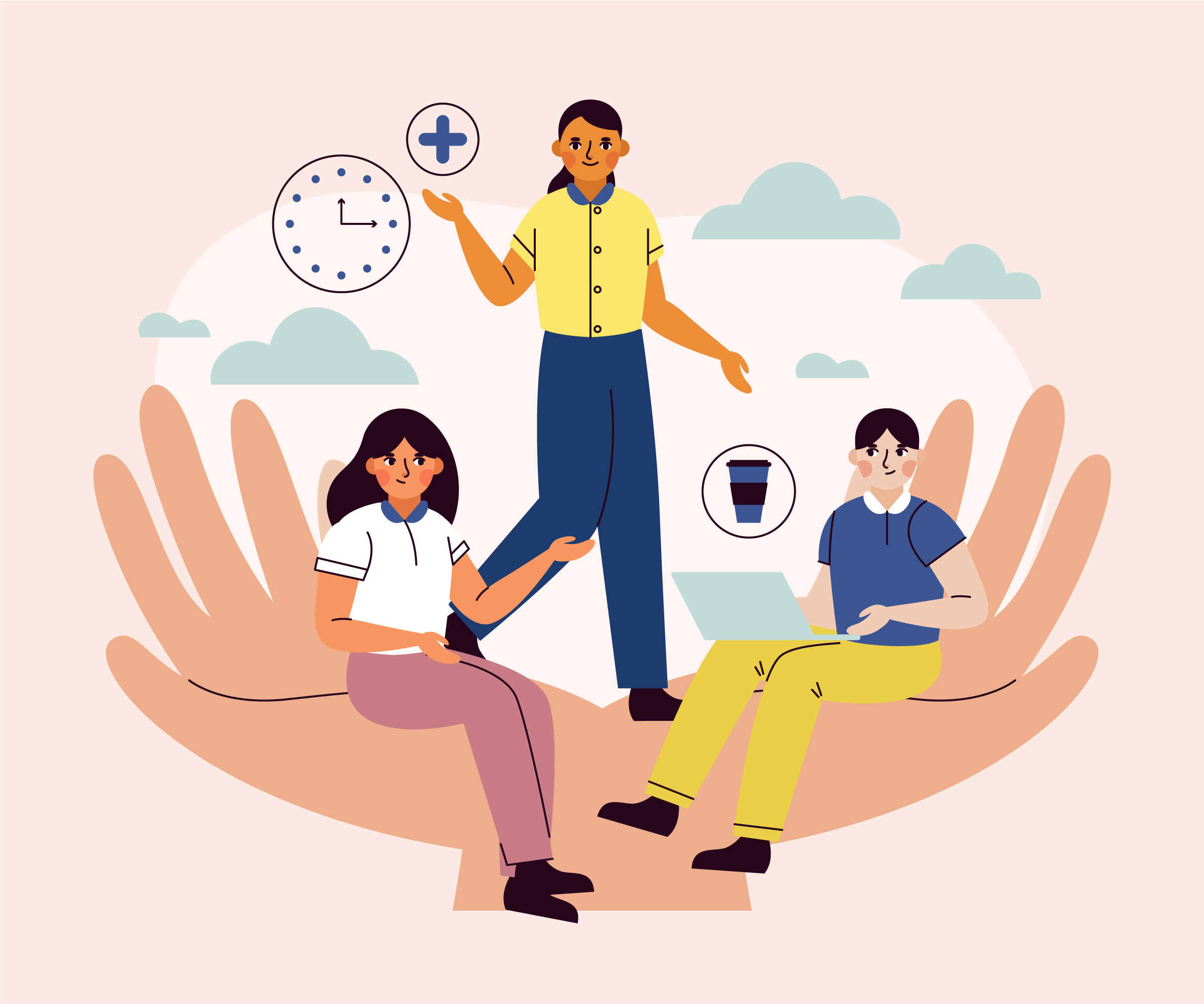 Abstract medical assistance image